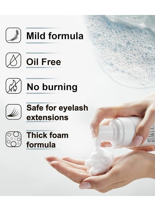 STACY LASH Eyelash Extension Shampoo + Brush /1.69 fl.oz/ 50ml / Eyelid & Eyebrow Foaming Cleanser/Wash for Extensions & Natural Lashes/Safe Makeup Remover/Supplies for Professional & Home Use - Image 4