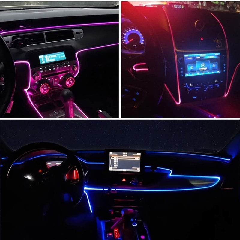 LIMOS Car LED Strip Lights,Multicolor RGB Car Interior Lights,16 Million Colors with Fiber Optic,Ambient Lighting Kits, Sound Active Function and Wireless Bluetooth APP Control (6 in 1 <8 meters>) - Image 4