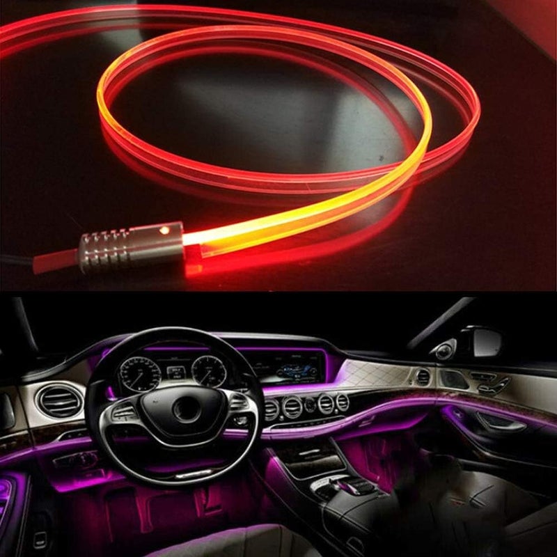 LIMOS Car LED Strip Lights,Multicolor RGB Car Interior Lights,16 Million Colors with Fiber Optic,Ambient Lighting Kits, Sound Active Function and Wireless Bluetooth APP Control (6 in 1 <8 meters>) - Image 2