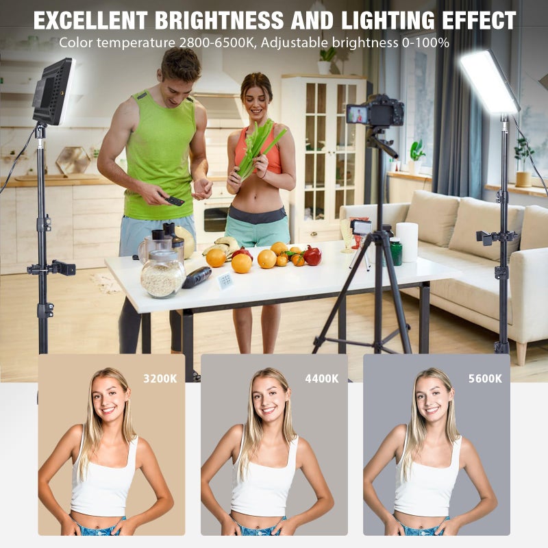 LOMTAP Light for Video Recording, Photography Lighting Kit Studio Lights with 6.5ft Stand, Phone Holder and Bag for TikTok, YouTube, Live Streaming, Podcast, Vlogging (LOMTAP) - Image 3