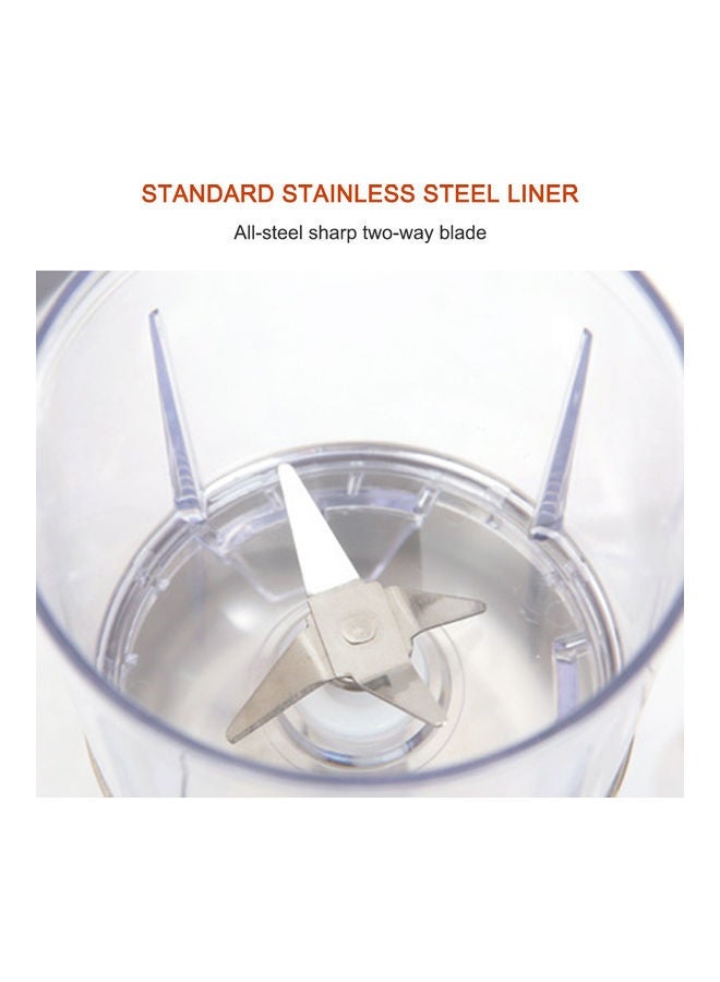 NIBEMINENT Stainless Steel Electric Grain Grinder Herb Pulverizer 2-in-1 Household Superfine Grinding Transparent 29*11*11cm - Image 5