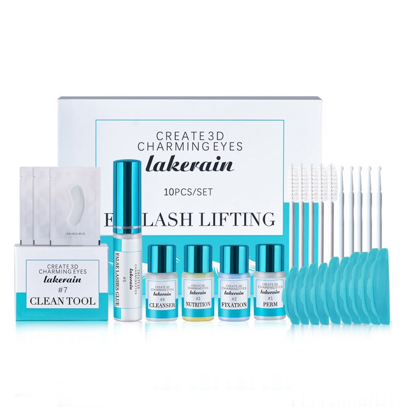 lakerain Eye Lash Lift Kit Eyelash Perm Kit Lash Curling Eyelash Extensions Professional Semi-Permanent Curling Perming Wave Suitable For Salon - Image 1