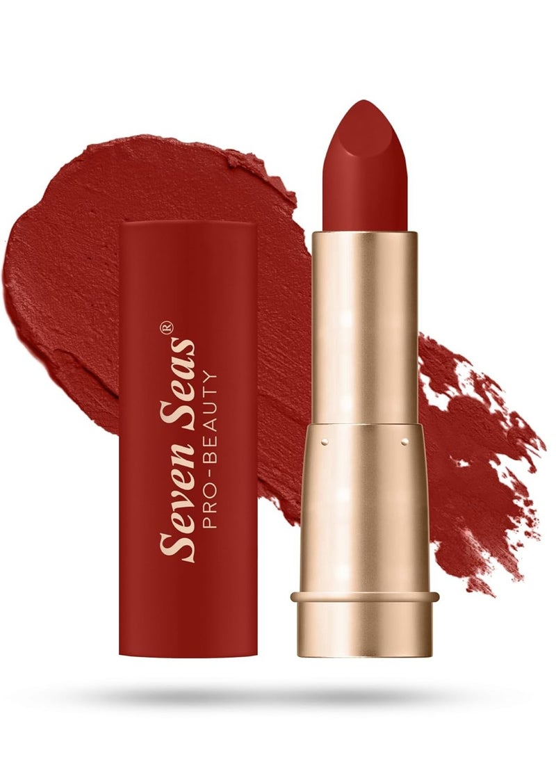 Seven Seas Seven Seas Stay Classy Matte Lipstick Full Coverage Long Lasting Lipstick Smooth Application Transferproof and Smudge Proof  Highly Pigemented Lipstick for Women Carnelian Red  - Image 1