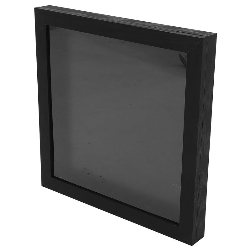 13x13 صندوق عرض خشبي أسود مع إطار ظل لقطع تذكارية وجيرسي رياضية - Image 2