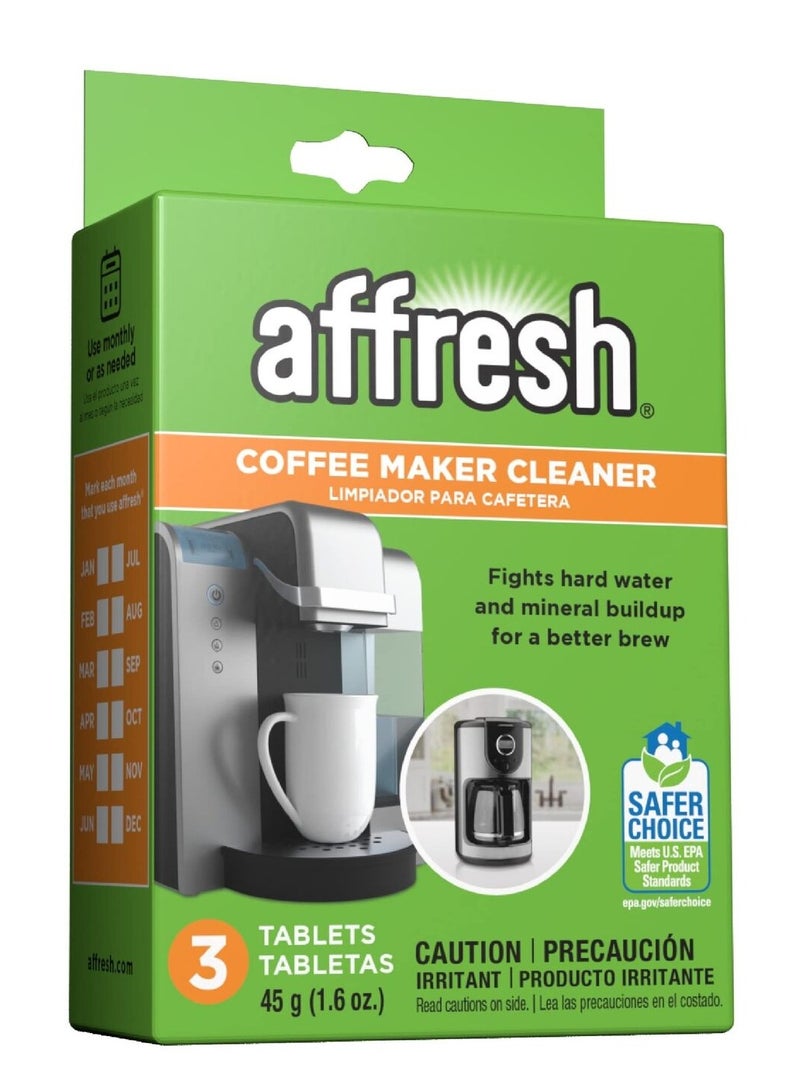 Affresh Affresh W10355052 Coffee Maker Cleaner, 3 Tablets | Compatible with multi-cup coffeemakers and single serve brewers