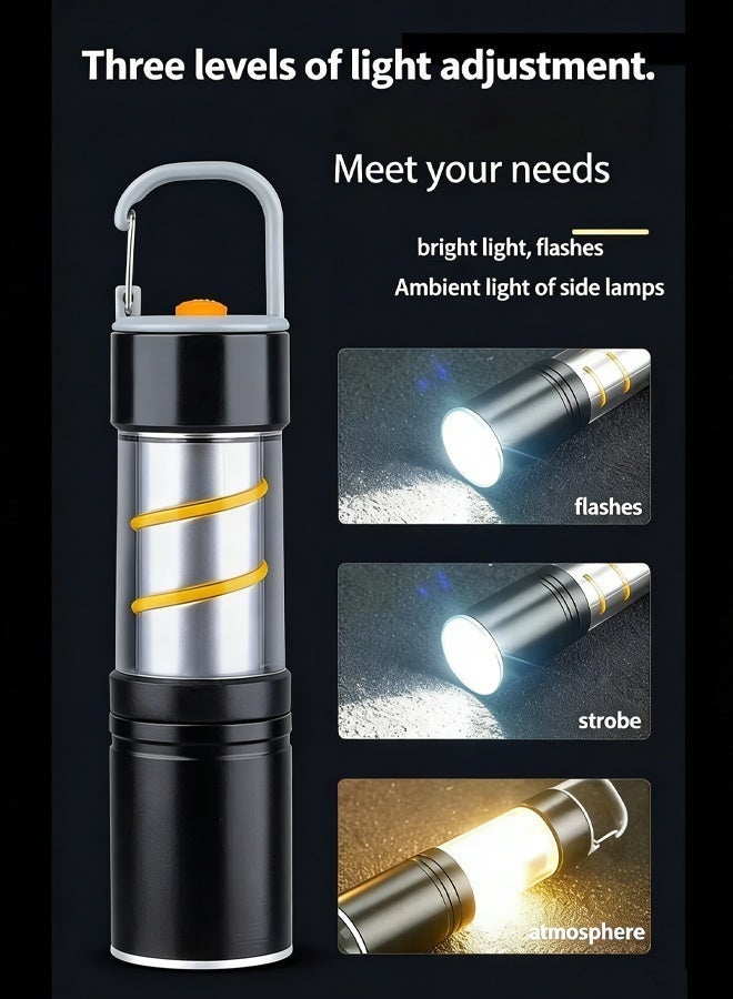 JACIRCLE Rechargeable flashlight, LED high-powered flashlight, outdoor flashlight, waterproof handheld flashlight, suitable for household use, outdoor camping, hiking. - Image 3