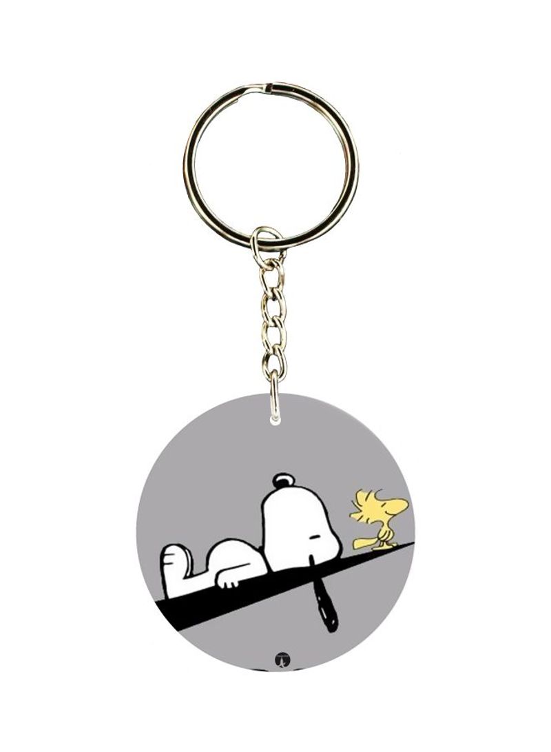 Double Side Cartoon Printed Keychain