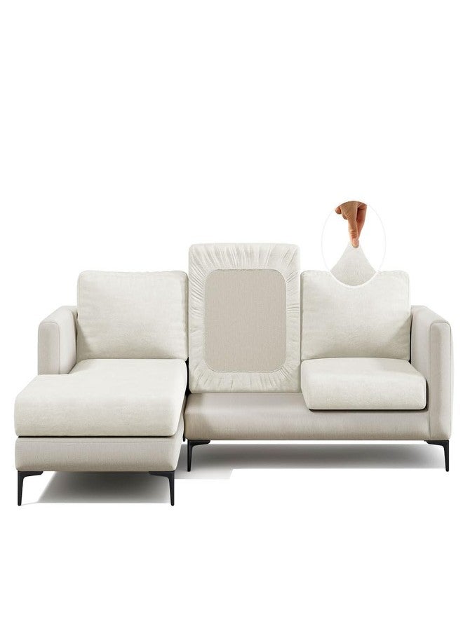 Nolan Interior Miracle Sofa Cover - Plush Chaise Cushion Cover with Ultra-Soft, Stretchy, Thick Chenille Fabric - Large, Vanilla - Pet Proof, Stain Safe, Easy Fit, Easy Wash - Image 1