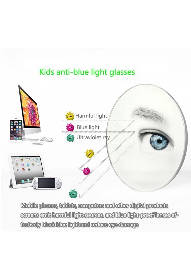 AROAQ Kids Computer Glasses Blue Light Blocking Filter Gaming Goggles Silicone Frame Child Anti Blue Ray Eyewear Yellow - Image 3