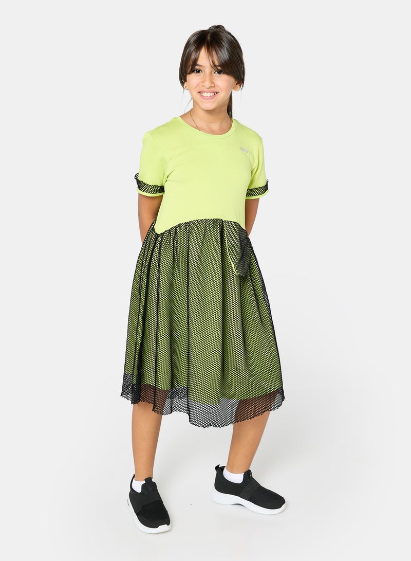 Panco Girls Mesh Detailed Dress - Image 4