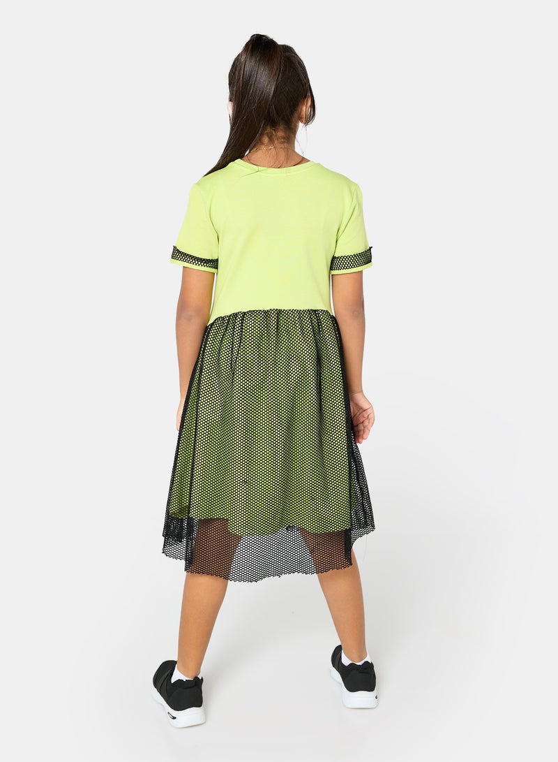 Panco Girls Mesh Detailed Dress - Image 2