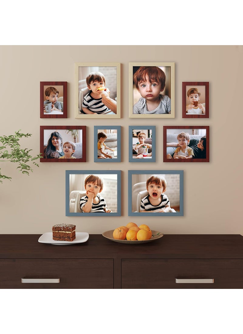 Art Street Art Street Country Side MDF Wall Photo Frames for Living Room - Set of 10, Home Décor Multicolour Framed, Decorative Wall Hanging, Size: 4x6, 6x8, 8x10 Inch (Black)  - Image 3