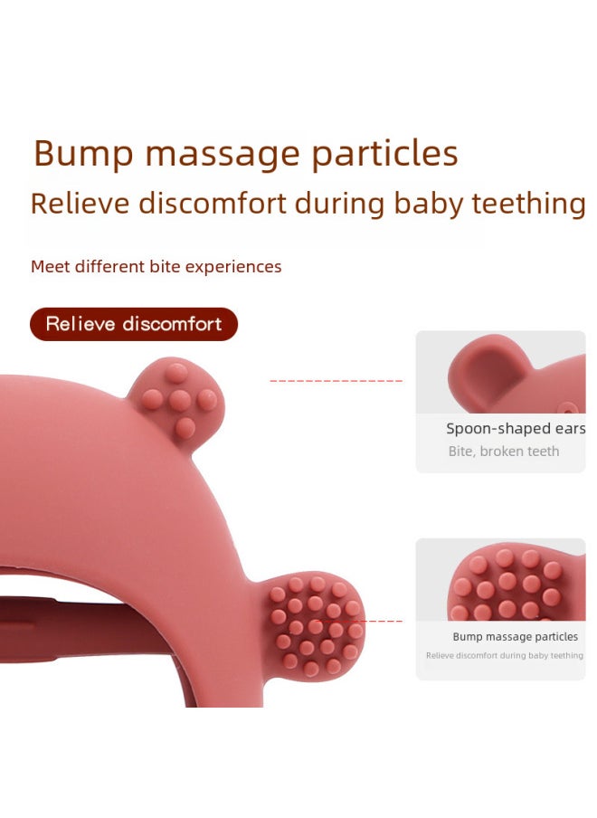 Generic - Baby Gum Baby Gloves Bite Bite Food Grade Silicone Grinding Stick Anti-eating Hand Gum Soothing Toy Gum-Color:Mordilan Bear Gloves Teeth - Image 1