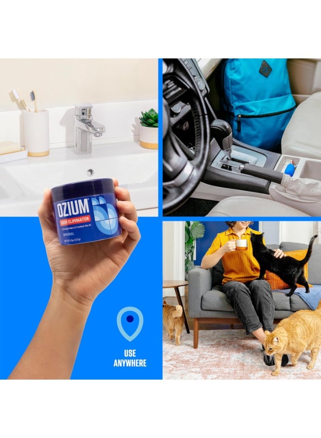 Ozium جيل أوزيوم 4.5 أونصة لإزالة الروائح للمنزل والسيارات والمكاتب والمزيد، جو خارجي، عبوة 4 - Image 5
