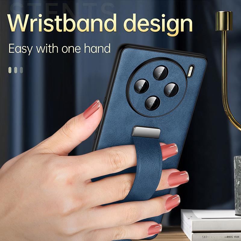 SULADA For Vivo X200S Pc Hybrid Leather Texture Feel Shockproof Phone Case(Blue) - Image 3