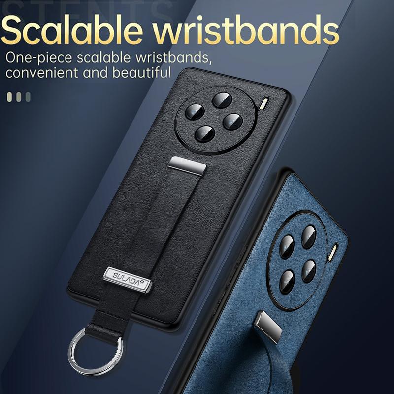 SULADA For Vivo X200S Pc Hybrid Leather Texture Feel Shockproof Phone Case(Blue) - Image 5