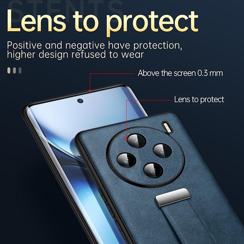 SULADA For Vivo X200S Pc Hybrid Leather Texture Feel Shockproof Phone Case(Blue) - Image 4