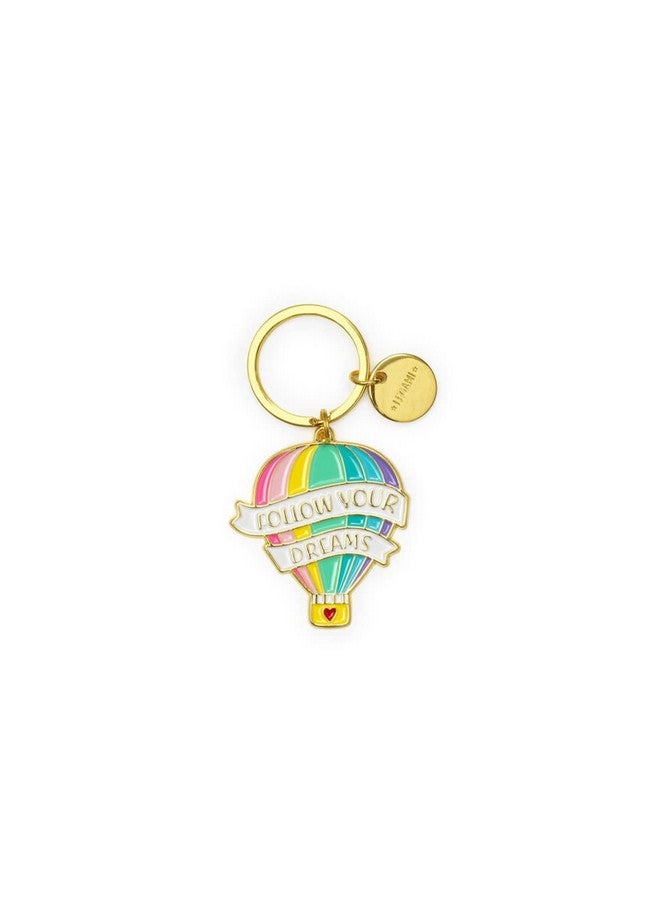LEGAMI - Enamel metal keyring, What a Key Ring, Air Balloon, L 7 cm - Image 1