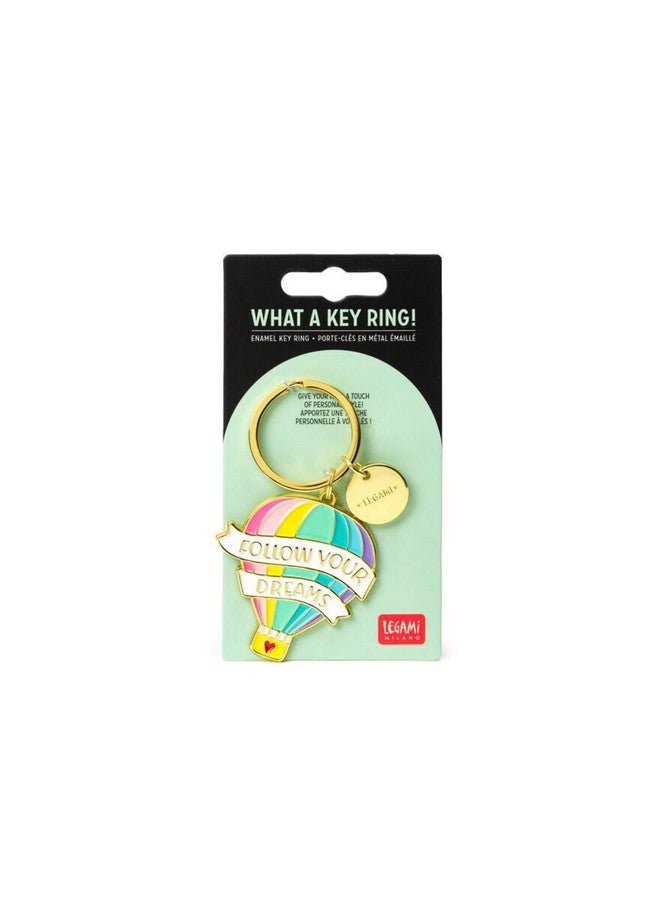 LEGAMI - Enamel metal keyring, What a Key Ring, Air Balloon, L 7 cm - Image 3