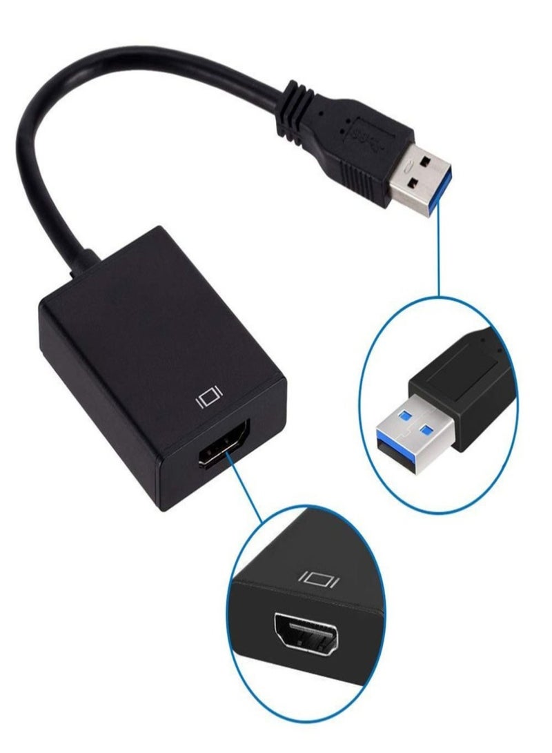 Drive-free USB2.0/3.0 to HDMI support sound usb to hdmi 1080P computer host to TV USB to HDMI+VGA+3.5 drive-free gray  - Image 5