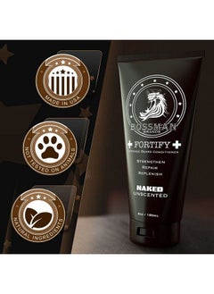 bossman Fortify Intense Beard Conditioner Shower Beard Wash Moisturizer And Beard Softener For Men Beard Growth Products Made In Usa (Naked Scent)  - Image 5