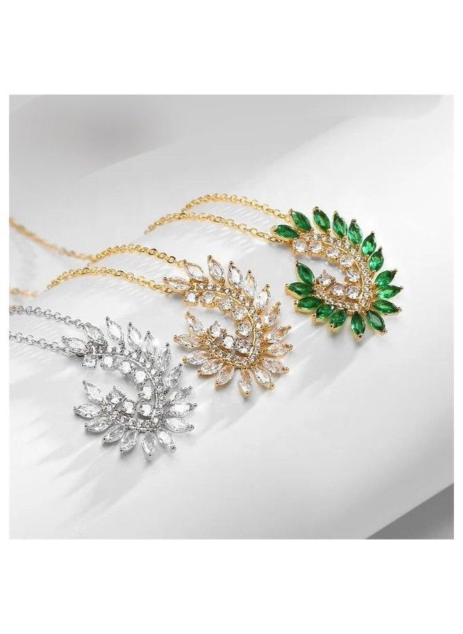 Generic - Flower leaf shape necklace - Image 1