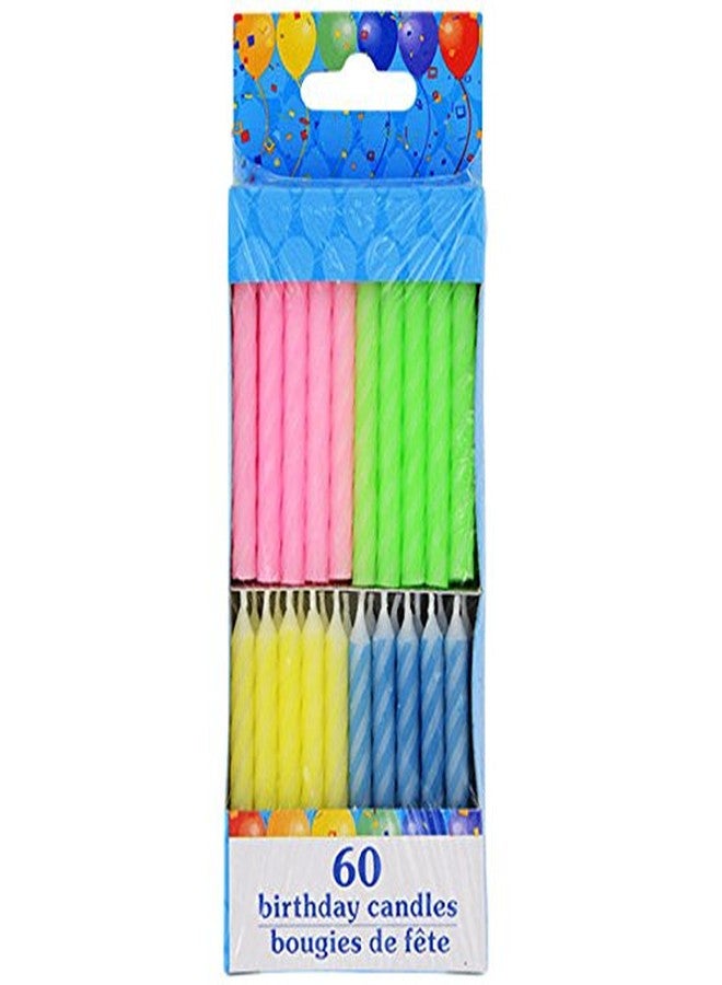 Birthday Candles, (60, Pastel)