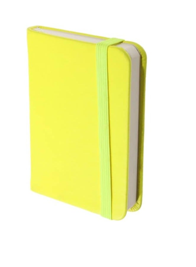 دفتر يوميات بورق مسطر، كشكول مع شريط مطاطي - اصفر- 80 ورقه - Image 2