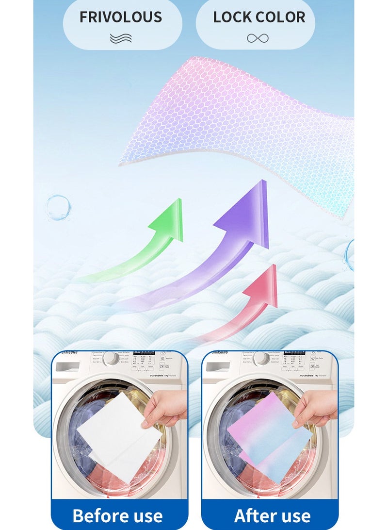 Generic 2-PACK Mixed Washing Of Clothes To Prevent Staining,Anti-cross Dyeing,Fabric Color Absorb Sheet 100PCS*2  - Image 5