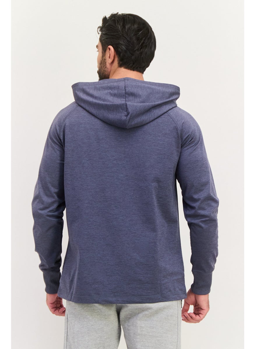 Gaiam Men Slim Fit Long Sleeves Training Hoodies, Grey  - Image 3