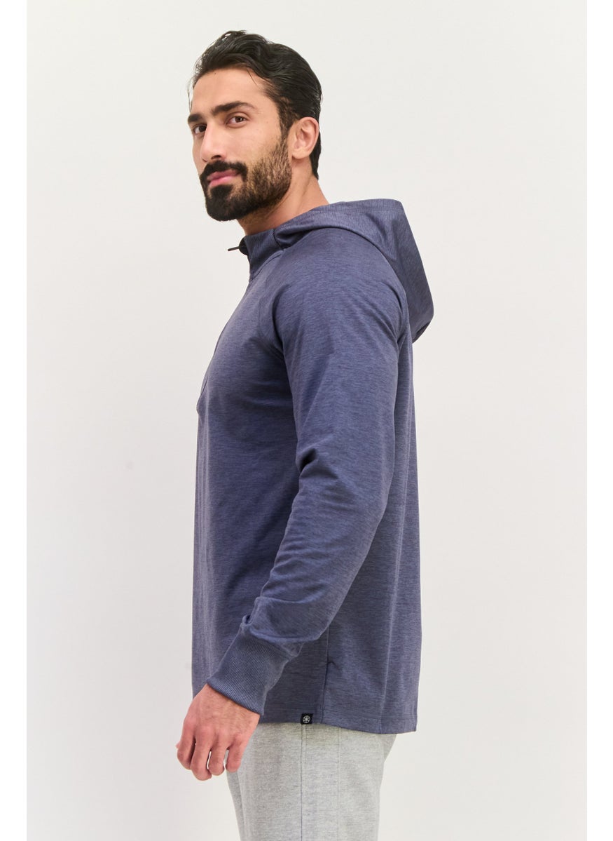 Gaiam Men Slim Fit Long Sleeves Training Hoodies, Grey  - Image 2