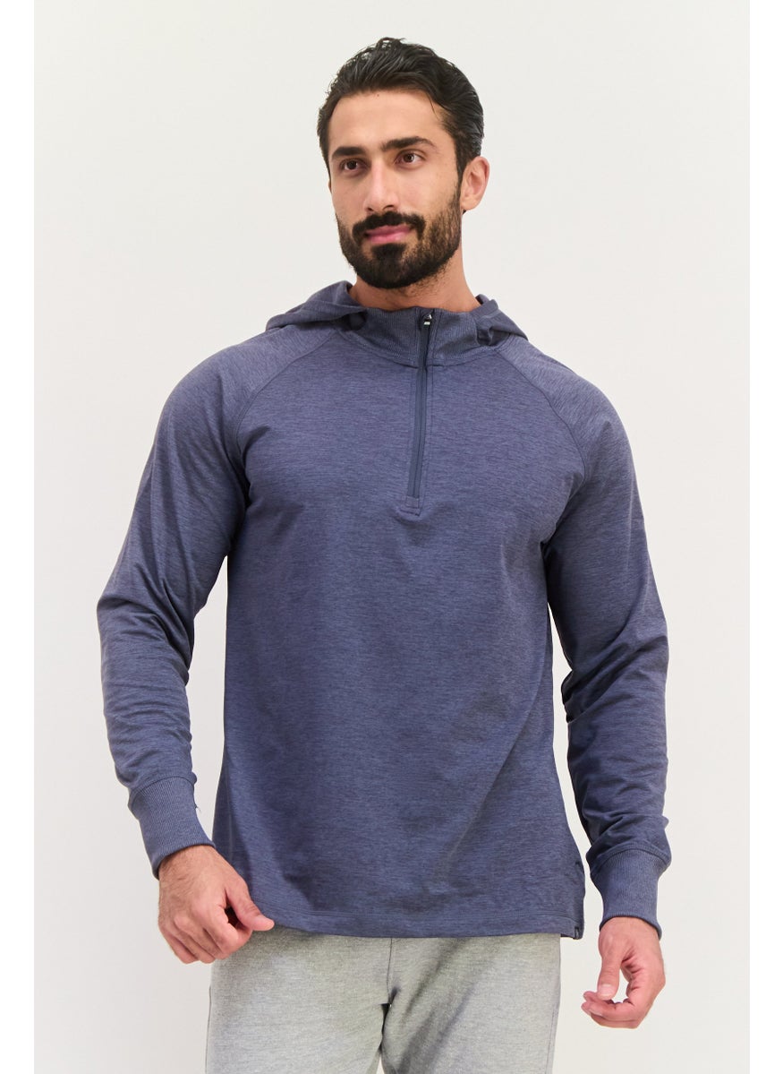 Gaiam Men Slim Fit Long Sleeves Training Hoodies, Grey  - Image 1