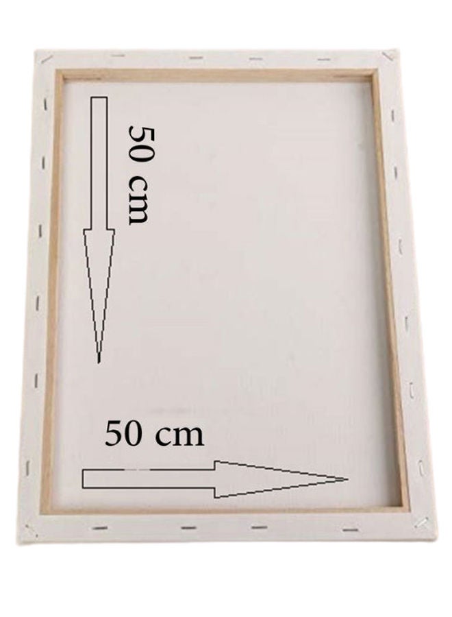 نيبمينينت لوحة فنية من قماش الكانفاس مزوّدة بإطار مخفي برسمة مظلة وقلب أزرق/أبيض/وردي 50 x 50سم - Image 2