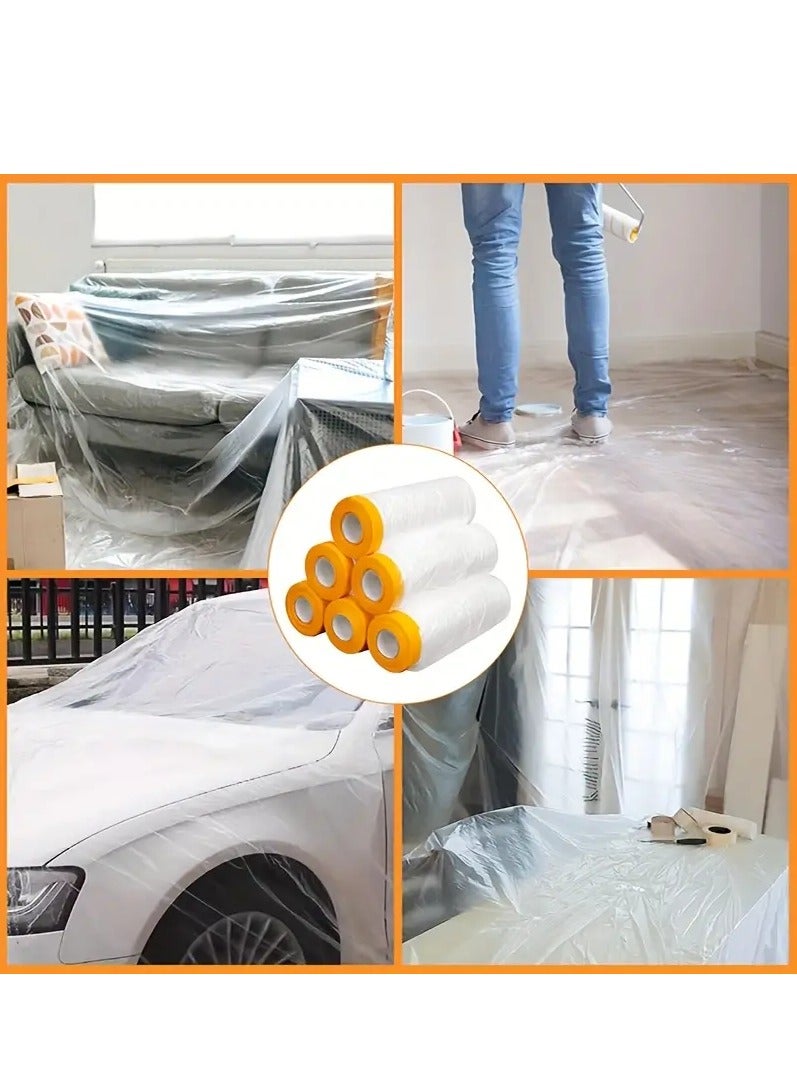 Joyelink 3m x 20m plastic sofa cover, waterproof sofa cover, bed cover, large furniture protection cover for sofa/bed/table and chairs, dust and liquid protection cover for renovation and moving house - Image 3