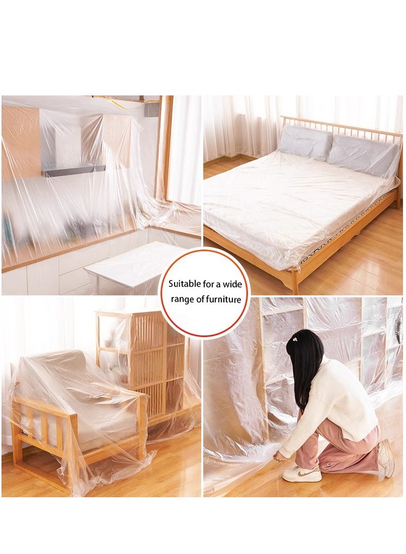 Joyelink 3m x 20m plastic sofa cover, waterproof sofa cover, bed cover, large furniture protection cover for sofa/bed/table and chairs, dust and liquid protection cover for renovation and moving house - Image 5