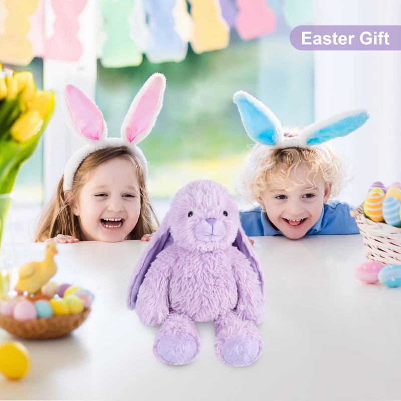 SuzziPals Heatable & Coolable Purple Bunny Stuffed Animal Heating Pad for Soothing & Relaxation, Lavender Purple Bunny Plush for Discomfort, Rabbit Stuffed Animals for Kids, Easter Bunny Plushies Gift - Image 5