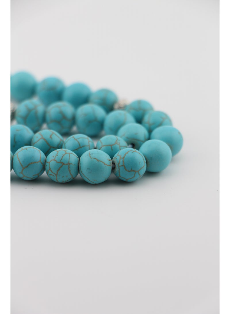Kamins Collection Round Blue Turquoise Tasbih - Image 5