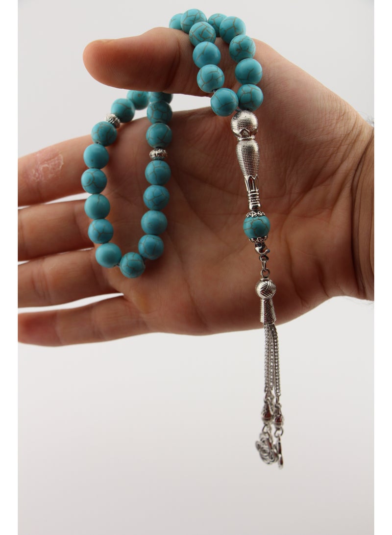 Kamins Collection Round Blue Turquoise Tasbih - Image 3