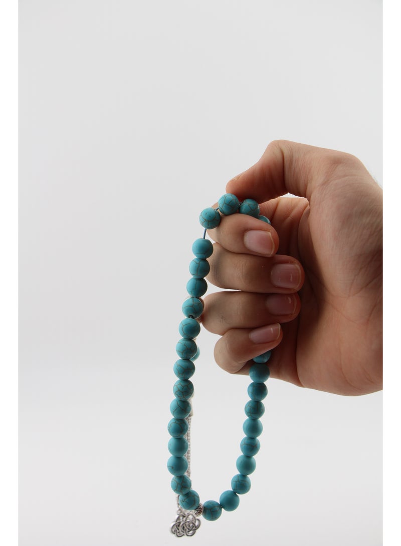 Kamins Collection Round Blue Turquoise Tasbih - Image 4