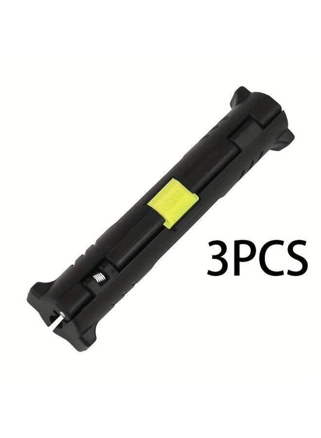 3 قطع من قشارة الأسلاك الكهربائية الأوتوماتيكية القاطعة بشفرة قابلة للتعديل ومقبض مريح - Image 1