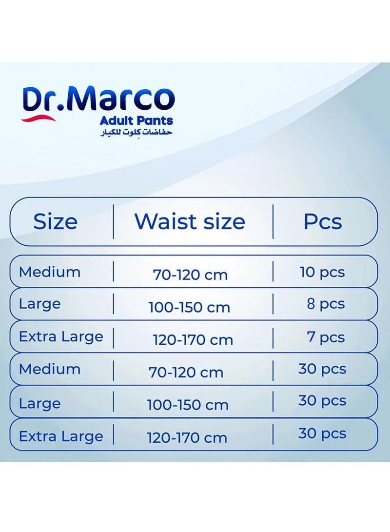 Dr. Marco Dr. Marco Adult Culotte Diaper Size XL 30 Pants with Wetness Indicator Turkish made Incontinence Pull Ups Underwear with Italian Technology  - Image 5