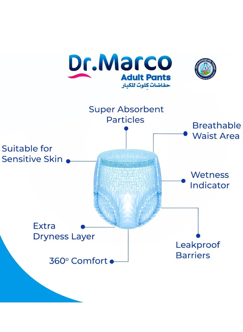 Dr. Marco Dr. Marco Adult Culotte Diaper Size XL 30 Pants with Wetness Indicator Turkish made Incontinence Pull Ups Underwear with Italian Technology  - Image 4