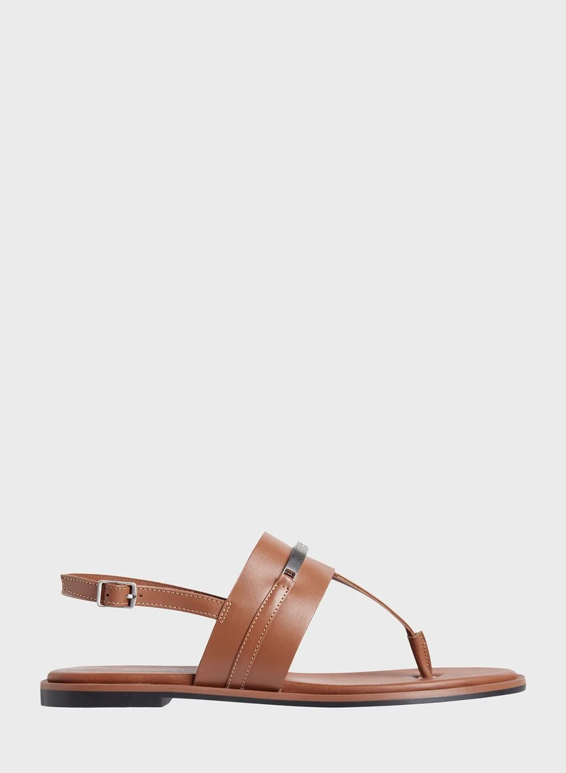 CALVIN KLEIN Almond Ankle Strap Sandals