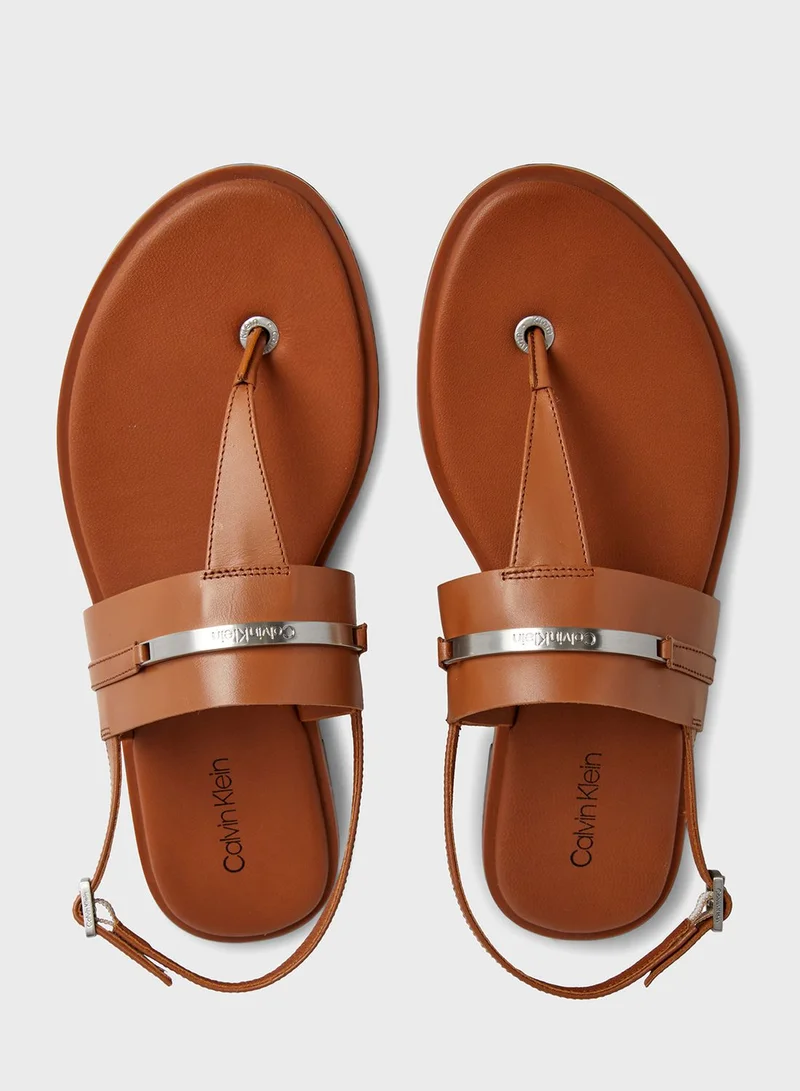 CALVIN KLEIN Almond Ankle Strap Sandals