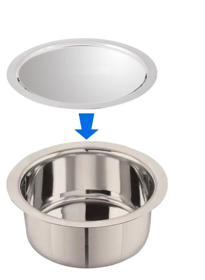 VsEnterprises Stainless Steel LID for Tope/Bhagona/Patila/Kadhai/Handi/Fry Pan - 25.5cm & 27.5cm -(pack of 2) - Image 4