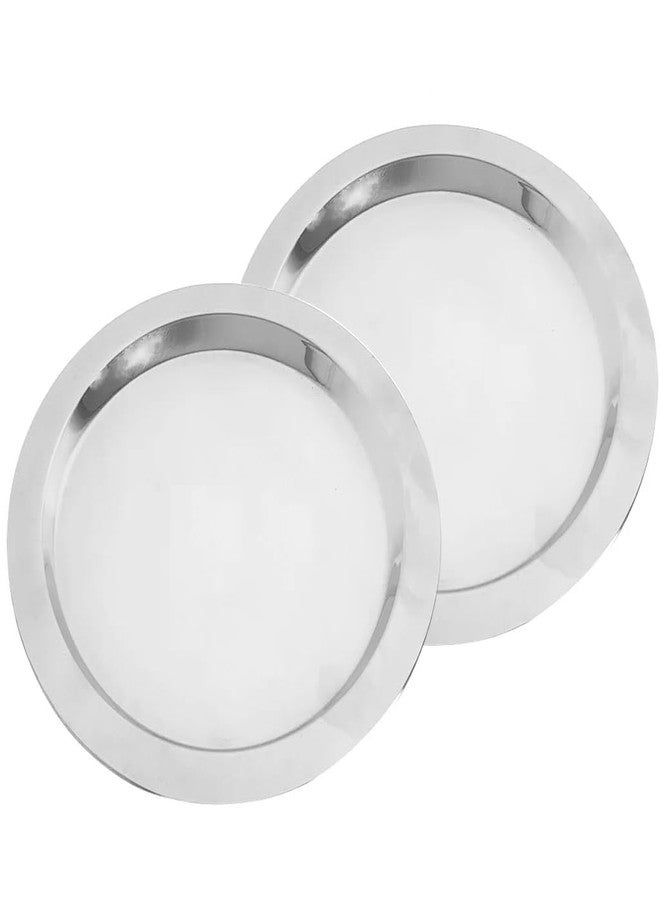 VsEnterprises Stainless Steel LID for Tope/Bhagona/Patila/Kadhai/Handi/Fry Pan - 25.5cm & 27.5cm -(pack of 2) - Image 1