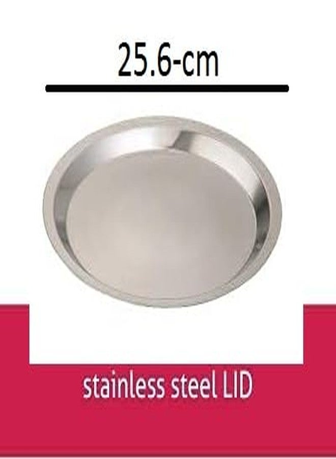 VsEnterprises Stainless Steel LID for Tope/Bhagona/Patila/Kadhai/Handi/Fry Pan - 25.5cm & 27.5cm -(pack of 2) - Image 2