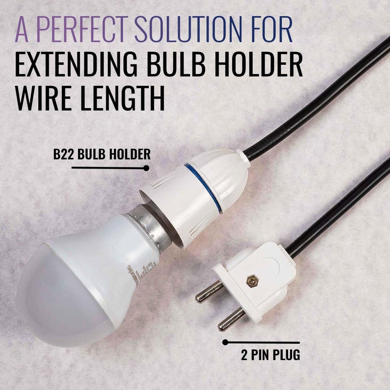 OCKO Bulb Holder with 0.5 MM Extension Cable with Flexible Wire & 2-Pin Plug for Multipurpose use (10 Meter) - Image 5