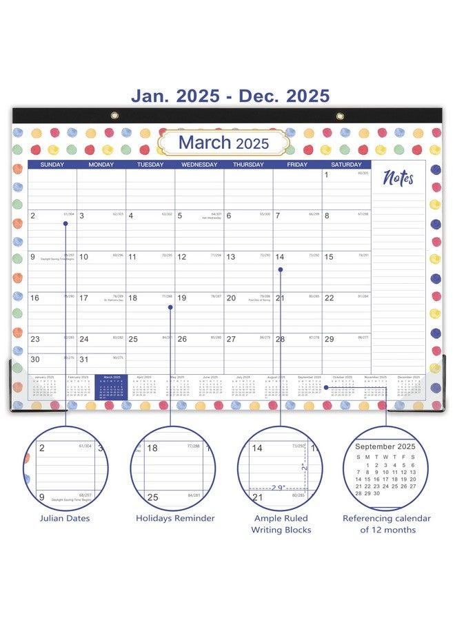 MaaIbok 2025 Desk Calendar - January 2025 To December 2025 - Desk Calendar 2025 Large 17" X 12", Large Ruled Blocks, To-Do List & Notes, Corner Protectors, Office Supplies Calendar For Planning  - Image 3
