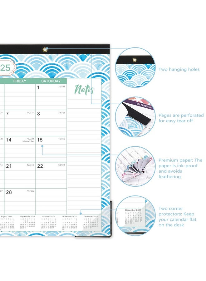 MaaIbok 2025 Desk Calendar - January 2025 To December 2025 - Desk Calendar 2025 Large 17" X 12", Large Ruled Blocks, To-Do List & Notes, Corner Protectors, Office Supplies Calendar For Planning  - Image 4
